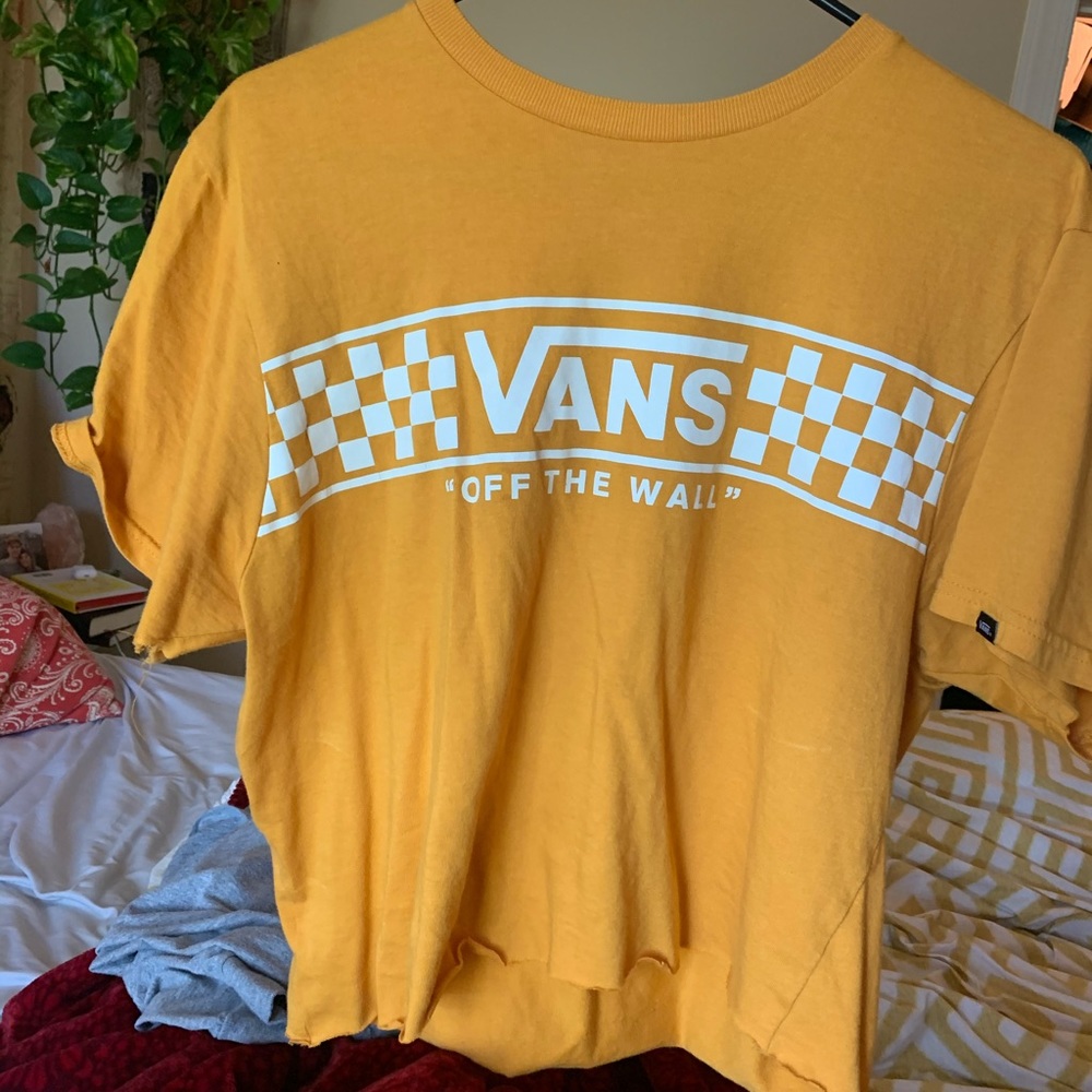 Vans yellow crop top